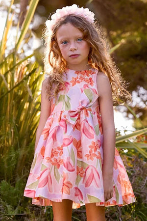 Vestido de lino infantil Mayoral