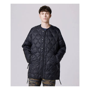 Taion - Abrigo largo militar acolchado unisex | Negro