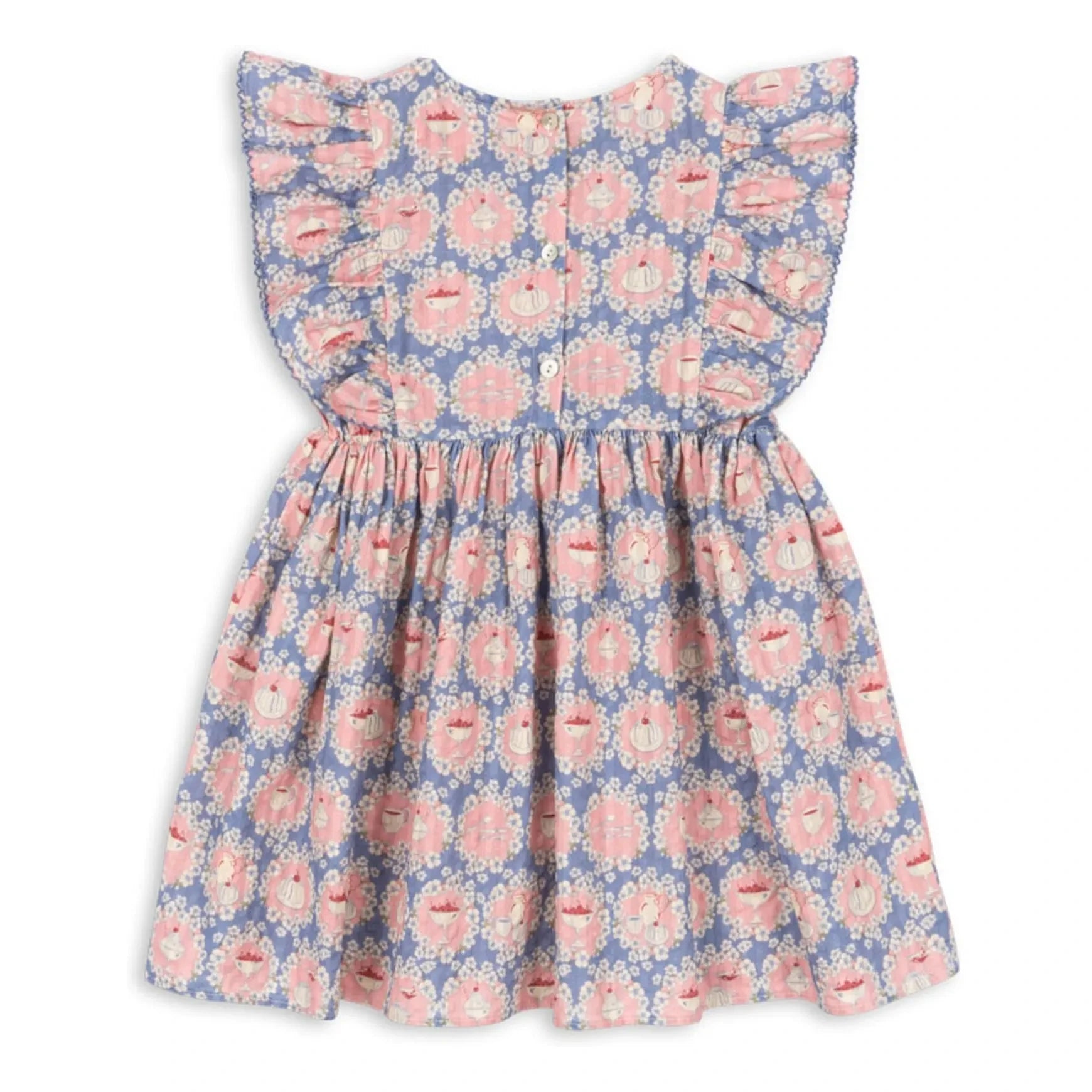 Konges Sløjd - Vestido de algodón orgánico Kim Snacks | Azul