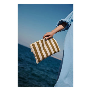Rose in April - Bolso cartera de rayas Lili | Verde oliva
