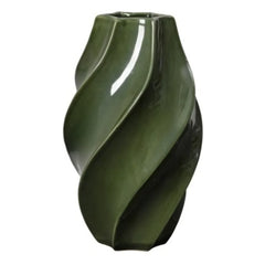 Broste Copenhagen - Jarrón de cerámica de gres Odette | Verde