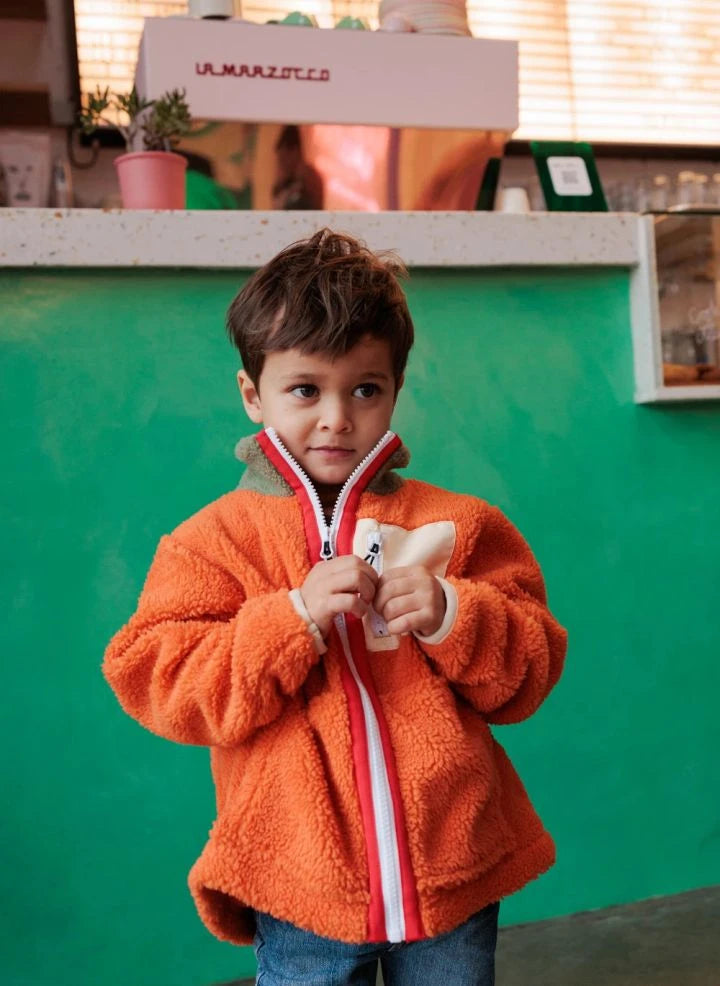 Hola Hossy - Chaqueta Polar con Cremallera | Naranja