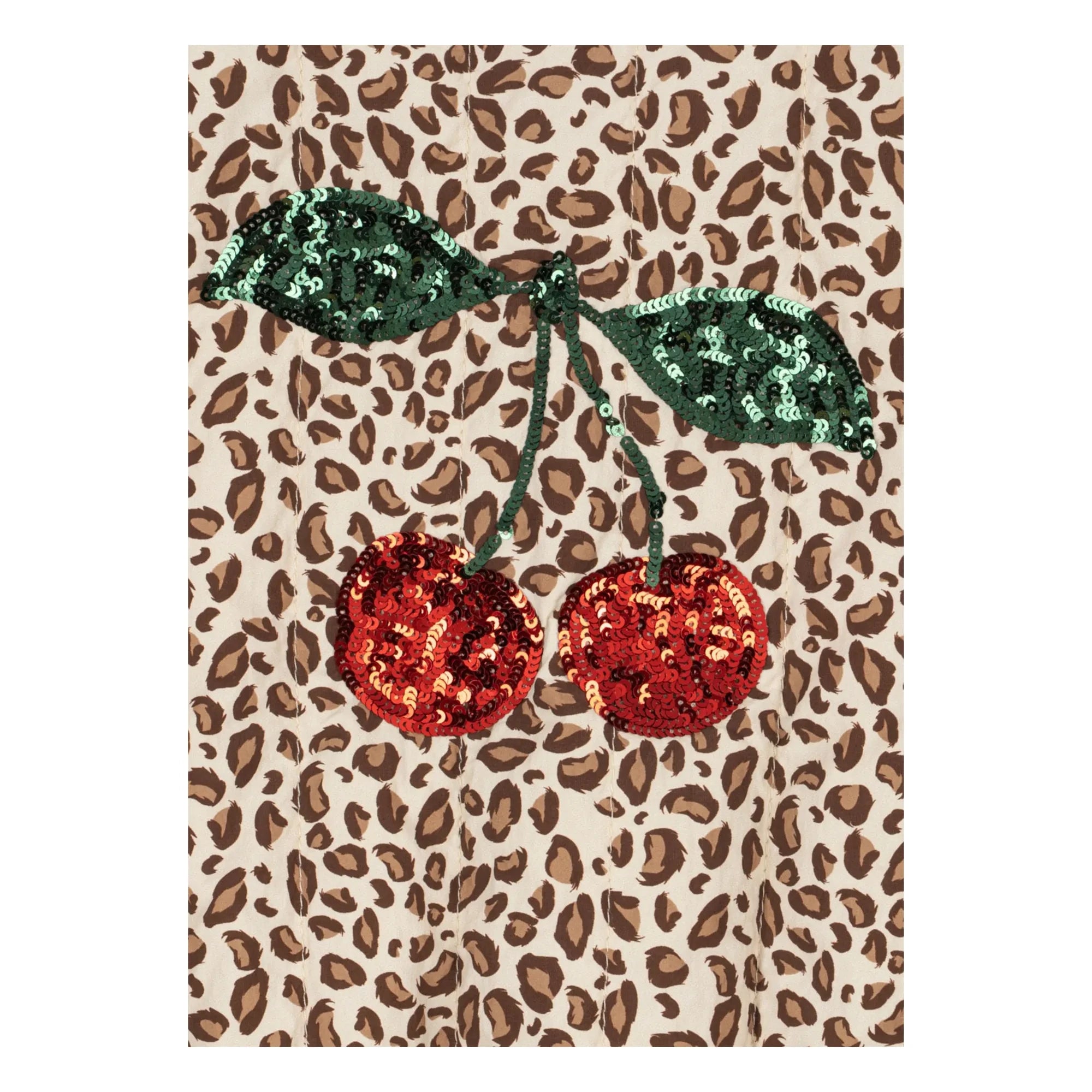 Konges Sløjd - Chaqueta Bomber con Lentejuelas Juno Leopard | Marrón