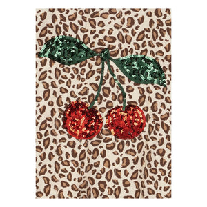Konges Sløjd - Chaqueta Bomber con Lentejuelas Juno Leopard | Marrón