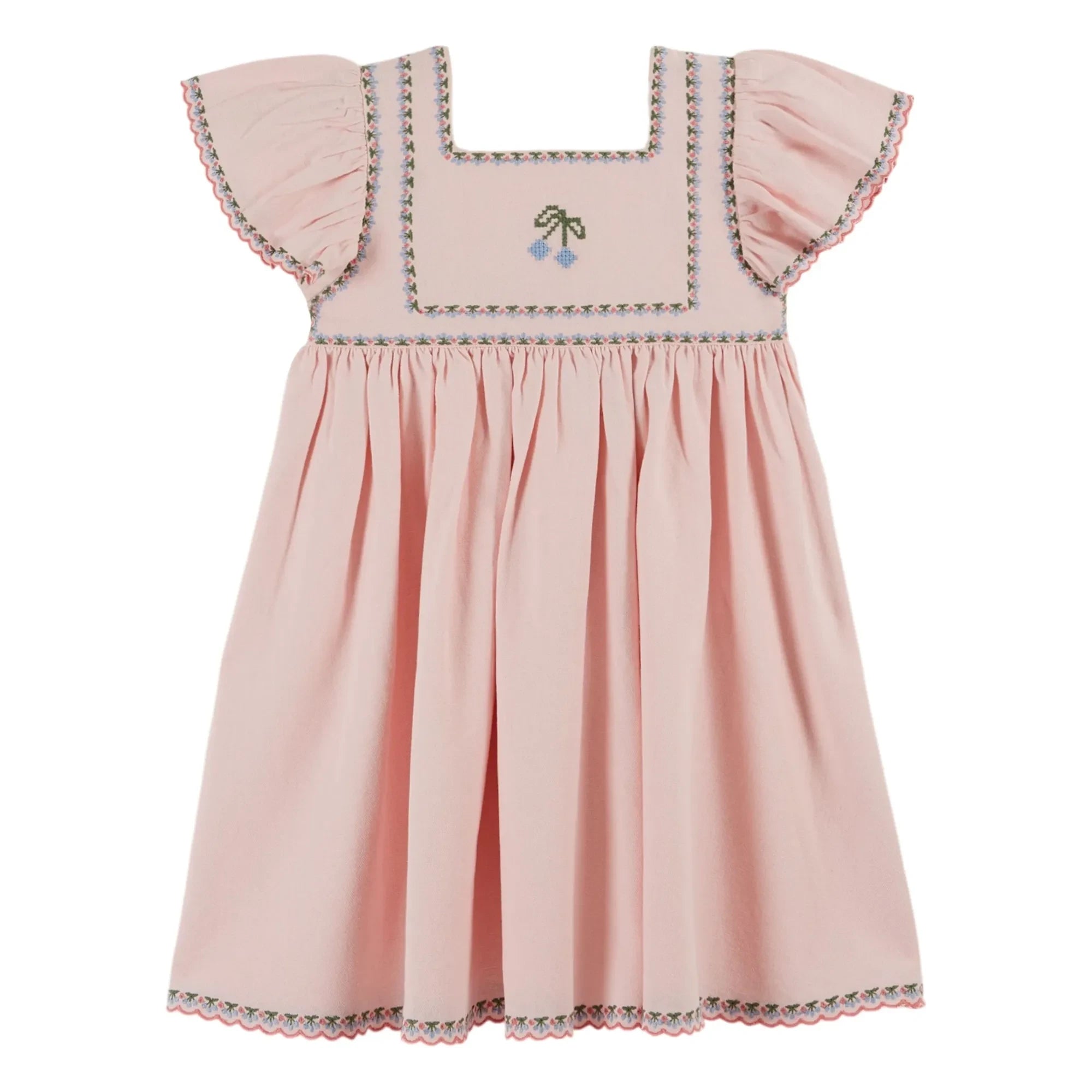Emile et Ida - Vestido bordado | Rosa Claro