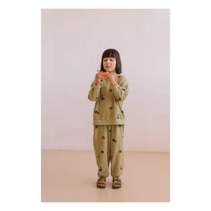 Studio Bohème - Pantalones de toalla de algodón orgánico Porgy Watermelon | Caqui
