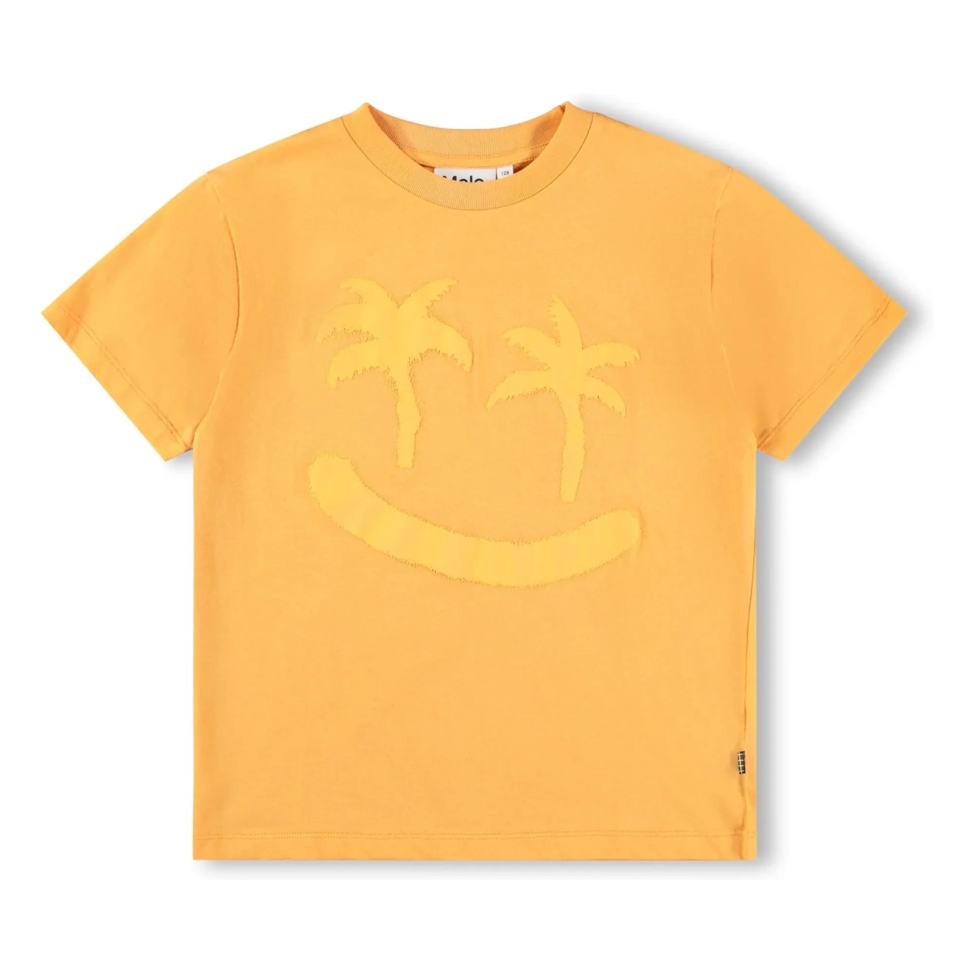 Molo - Riley Palm Smile Camiseta de algodón orgánico | Naranja