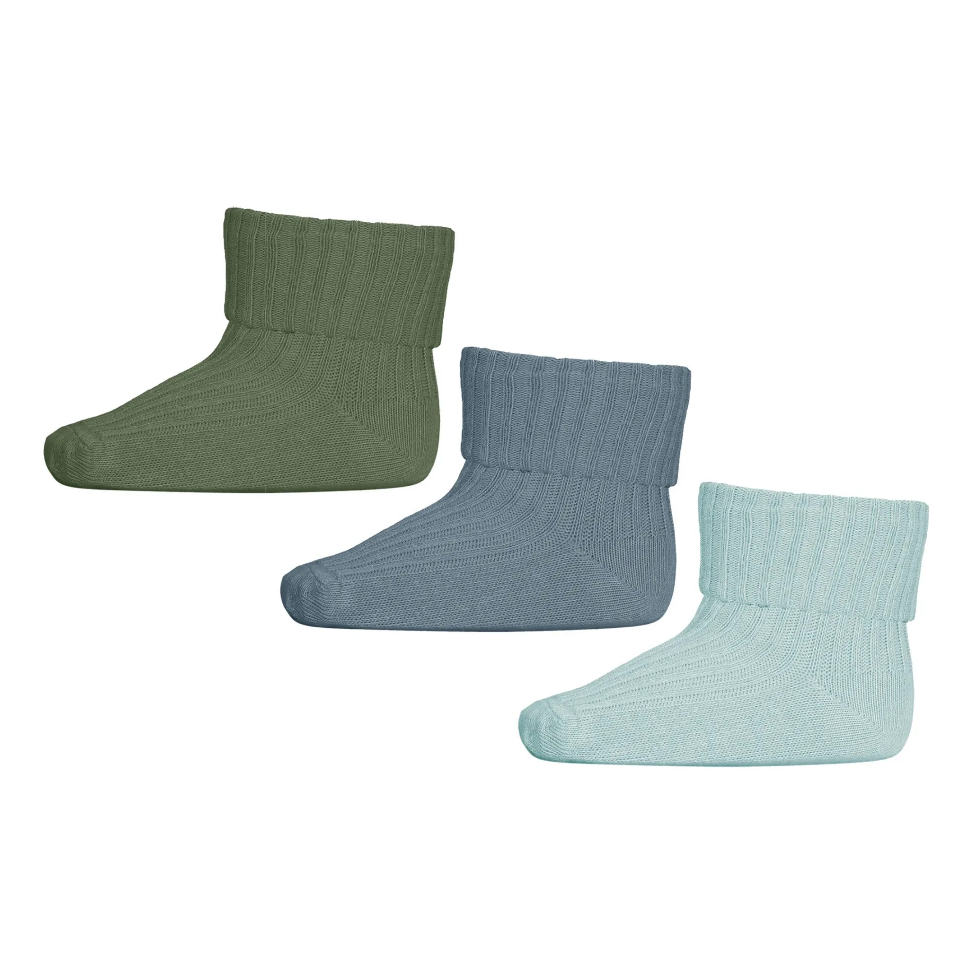 Mp Denmark - Pack de 3 pares de calcetines de algodón acanalados | Azul