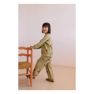 Studio Bohème - Pantalones de toalla de algodón orgánico Porgy Watermelon | Caqui