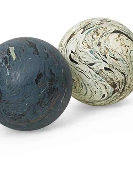 Ferm Living - Bola decorativa con efecto mármol - Set de 4