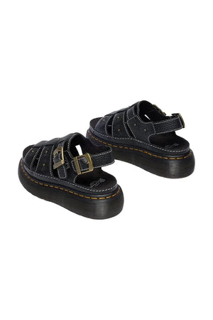 Dr. Martens sandalias de cuero de plataforma Wrenlie para mujer