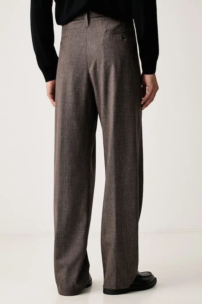 Pantalones de vestir de lana para hombre