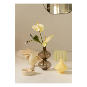 Objetos Decorativos - Florero de borosilicato ahumado | Marrón