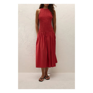 Faithfull the Brand - Vestido de Algodón Sanchia | Rojo