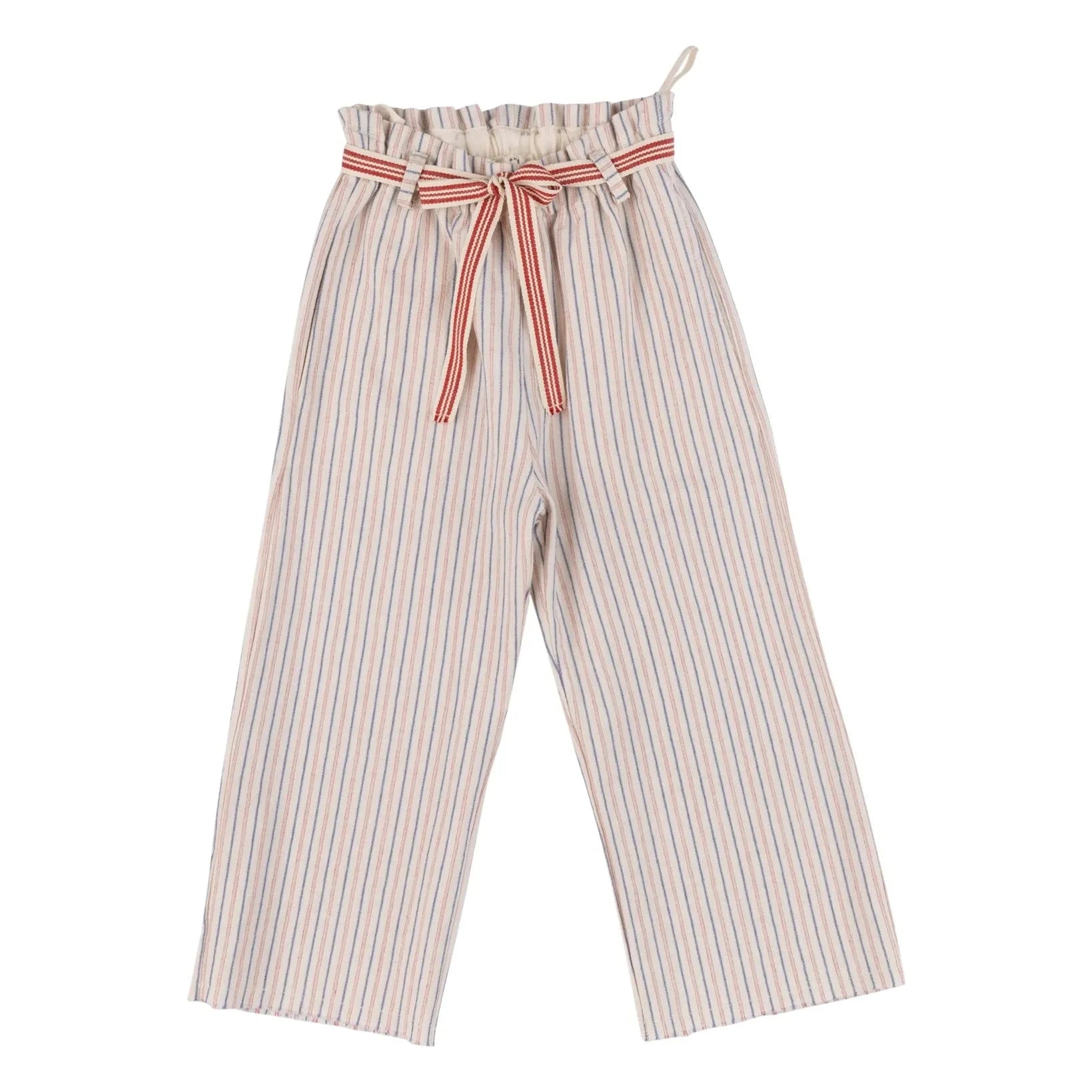 Babe & Tess - Pantalón Fruncido a Rayas | Crema