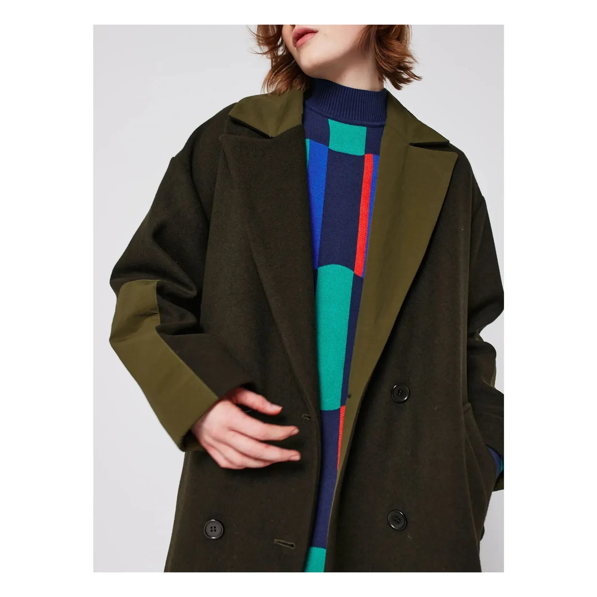 Bobo Choses - Uzun Yün Kaban - Kadın Koleksiyonu | Haki