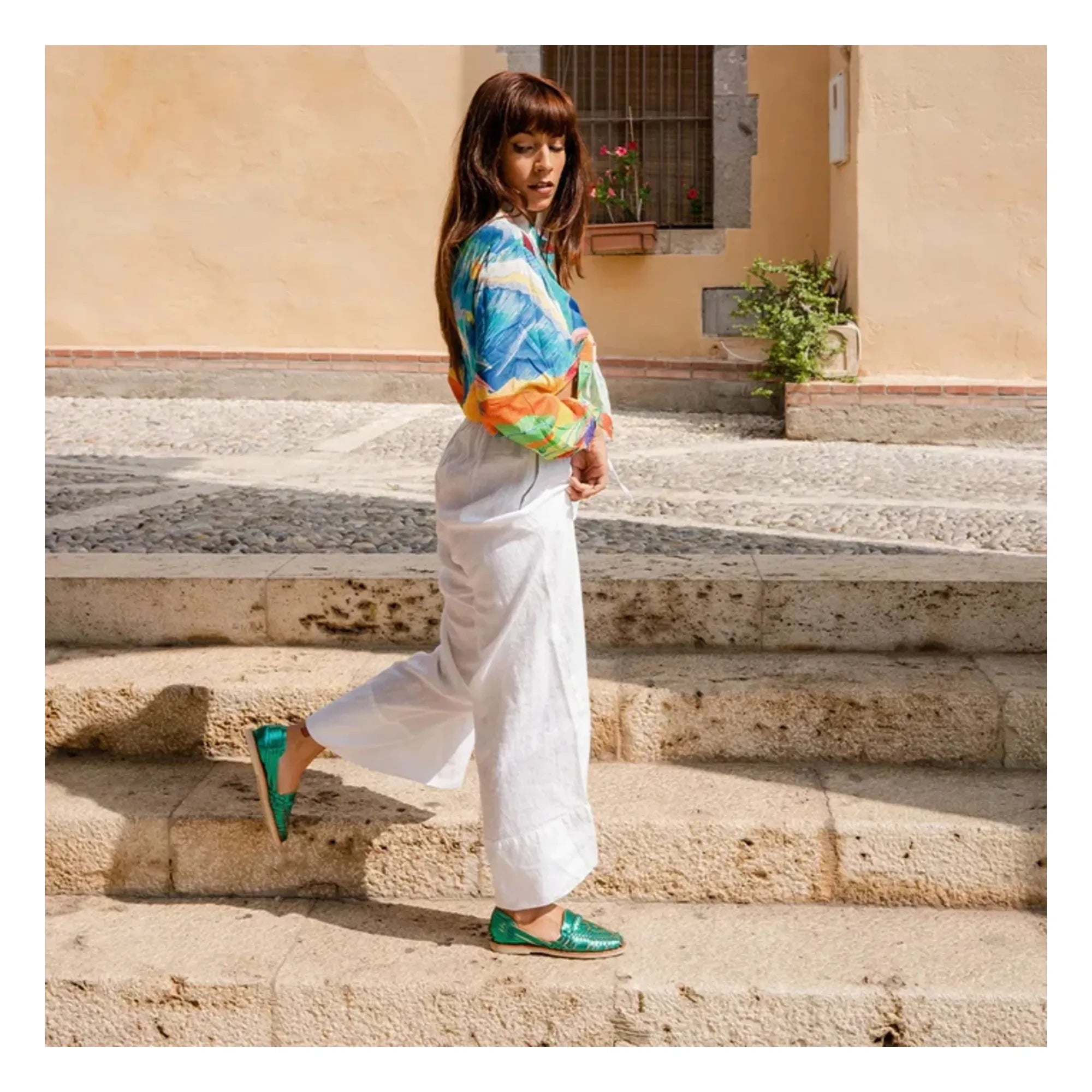 Mapache - Sandalias metálicas Alegra | Verde esmeralda
