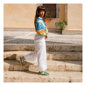 Mapache - Sandalias metálicas Alegra | Verde esmeralda