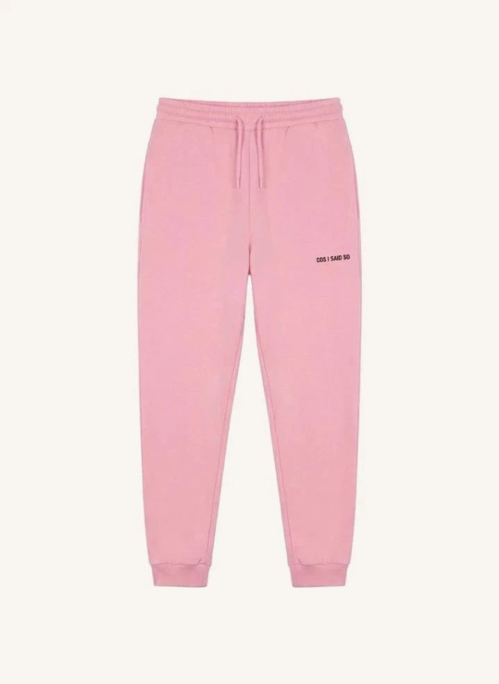 Cos I Said So - Jogger con logo de algodón orgánico | Rosa