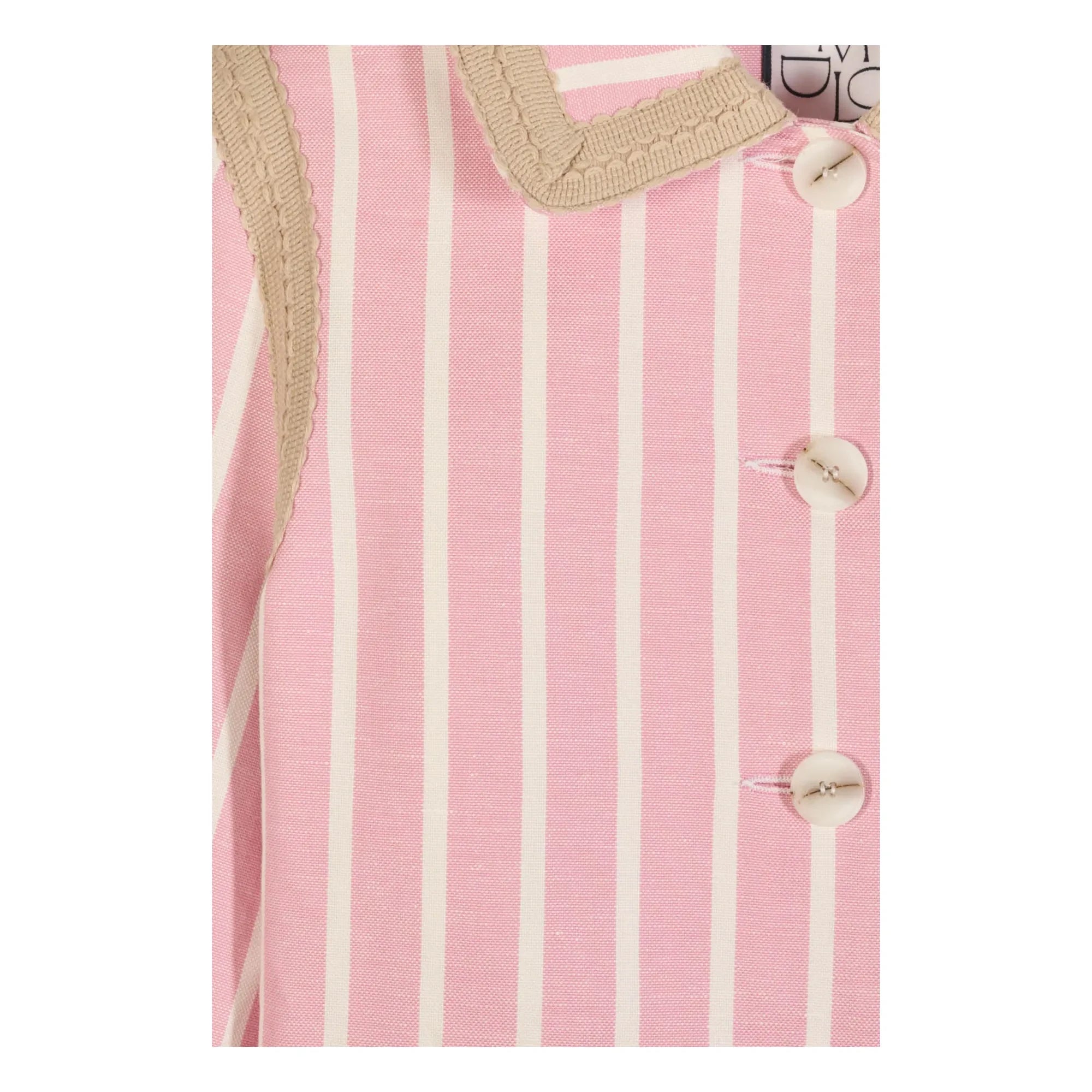 Maria de la Orden - Chaqueta a rayas de algodón Clover | Rosa