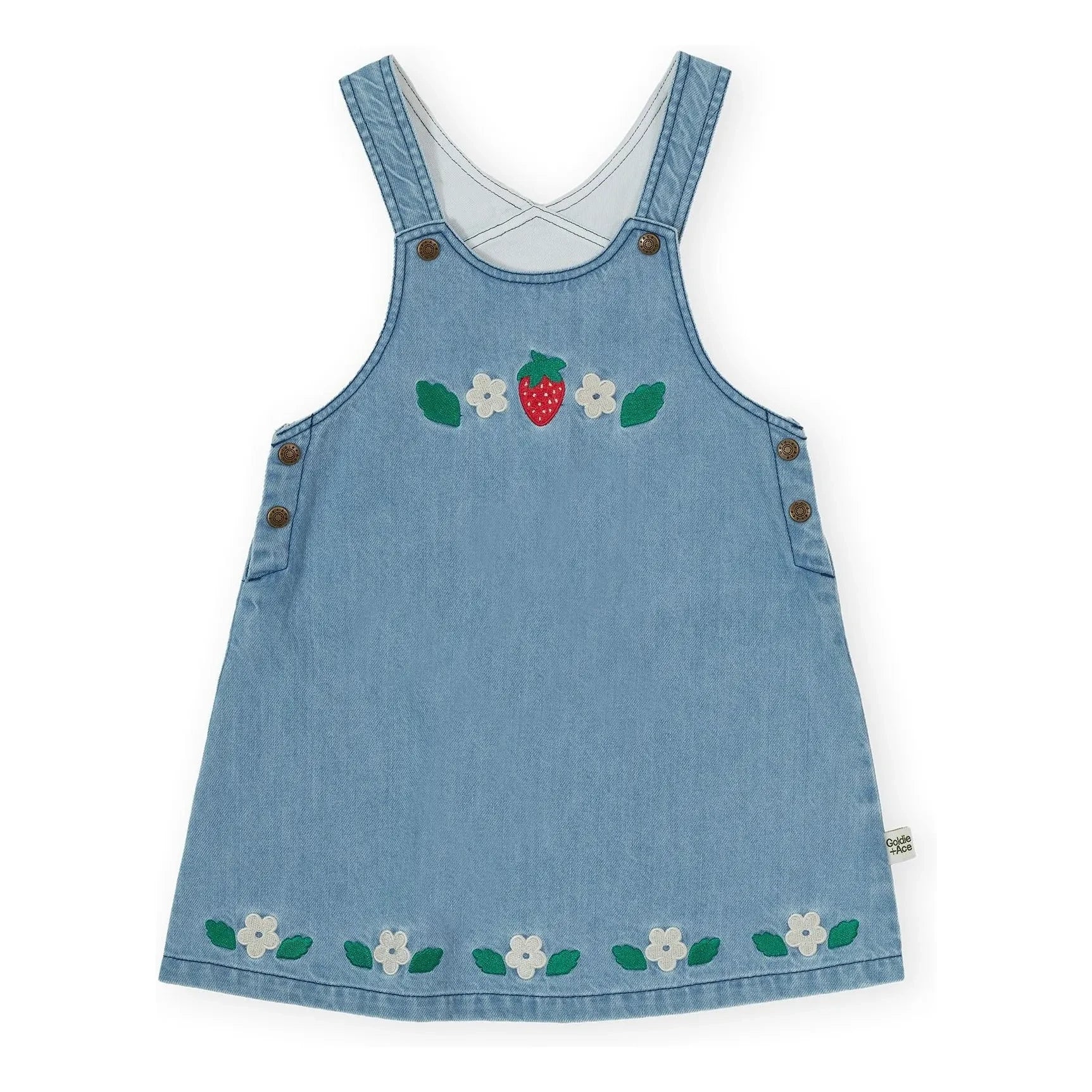 Goldie + Ace - Vestido de mezclilla Strawberry | Azul