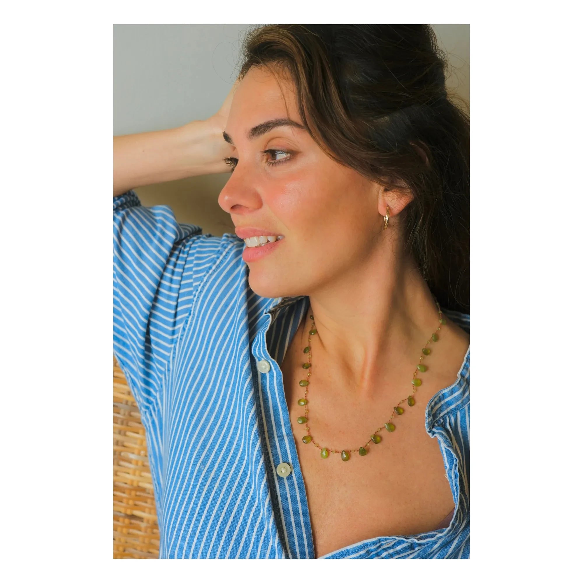 Ivarene - Collar de gotas y cuentas Linwood | Vesuvianita