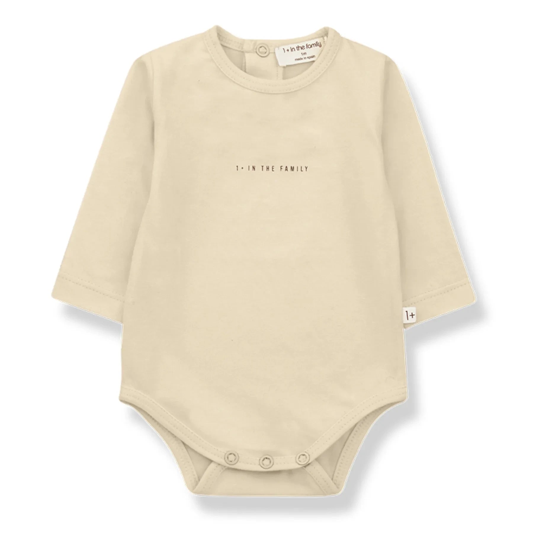 1+ in the family - Bodys de Bebé de Algodón Orgánico Lis - Set de 2 | Beige