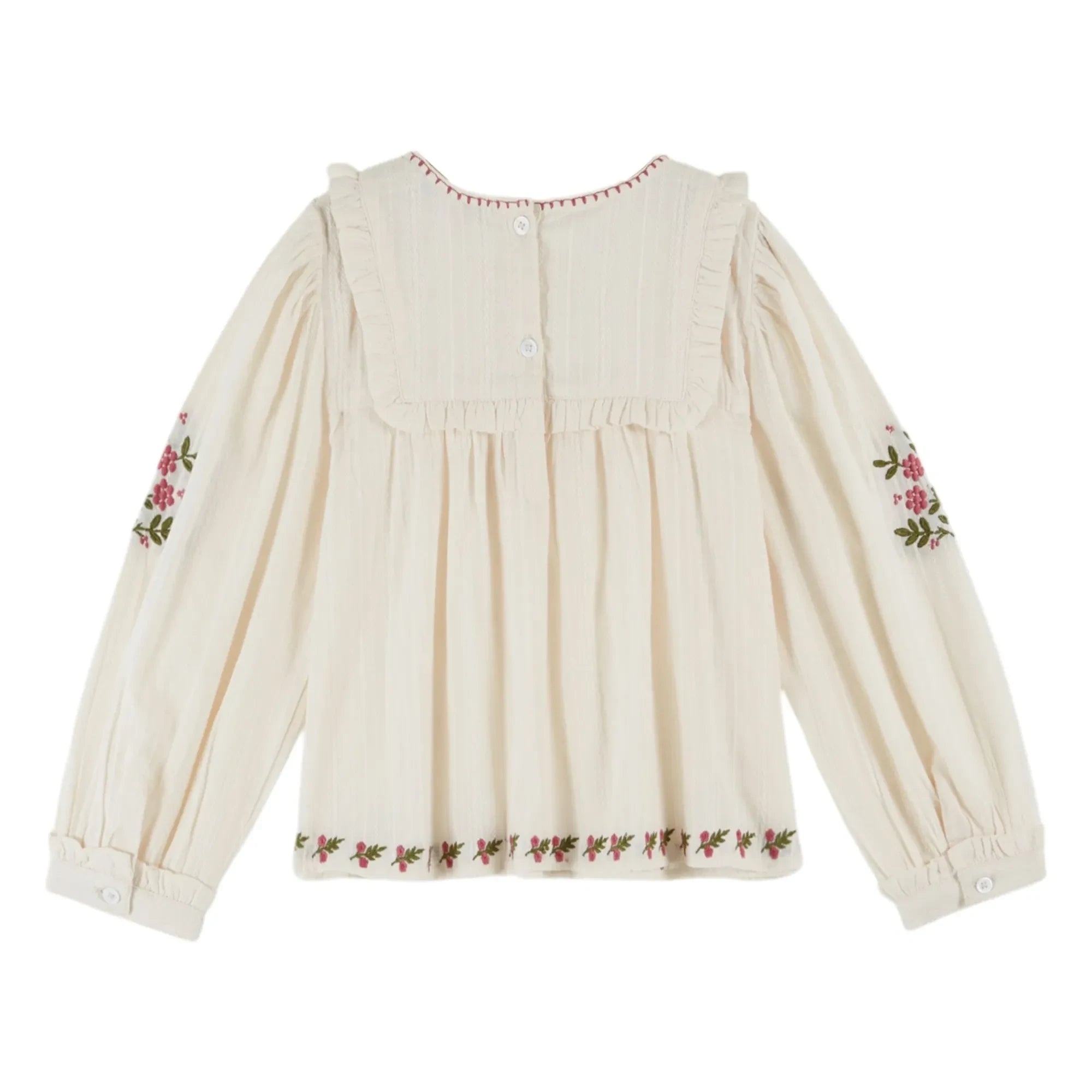 Emile et Ida - Blusa bordada | Crema