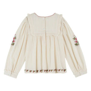 Emile et Ida - Blusa bordada | Crema