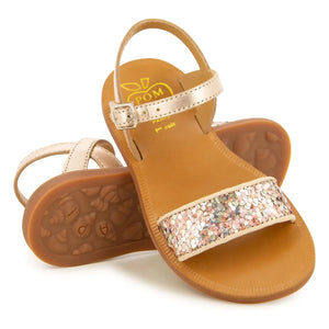 Pom d'Api - Sandalias con Hebilla Plagette | Oro Rosa