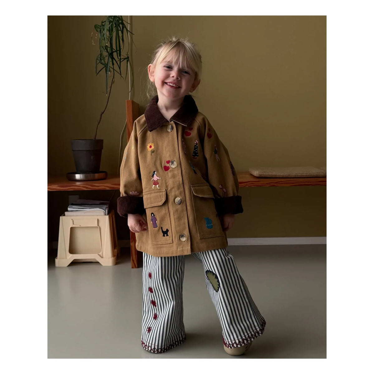 SISSEL EDELBO - Chaqueta de algodón orgánico Cara - Colección infantil | Camel