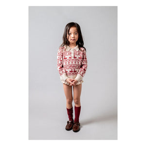 birinit - Duck Polo Yaka Kazak Merino Yün | Bordo
