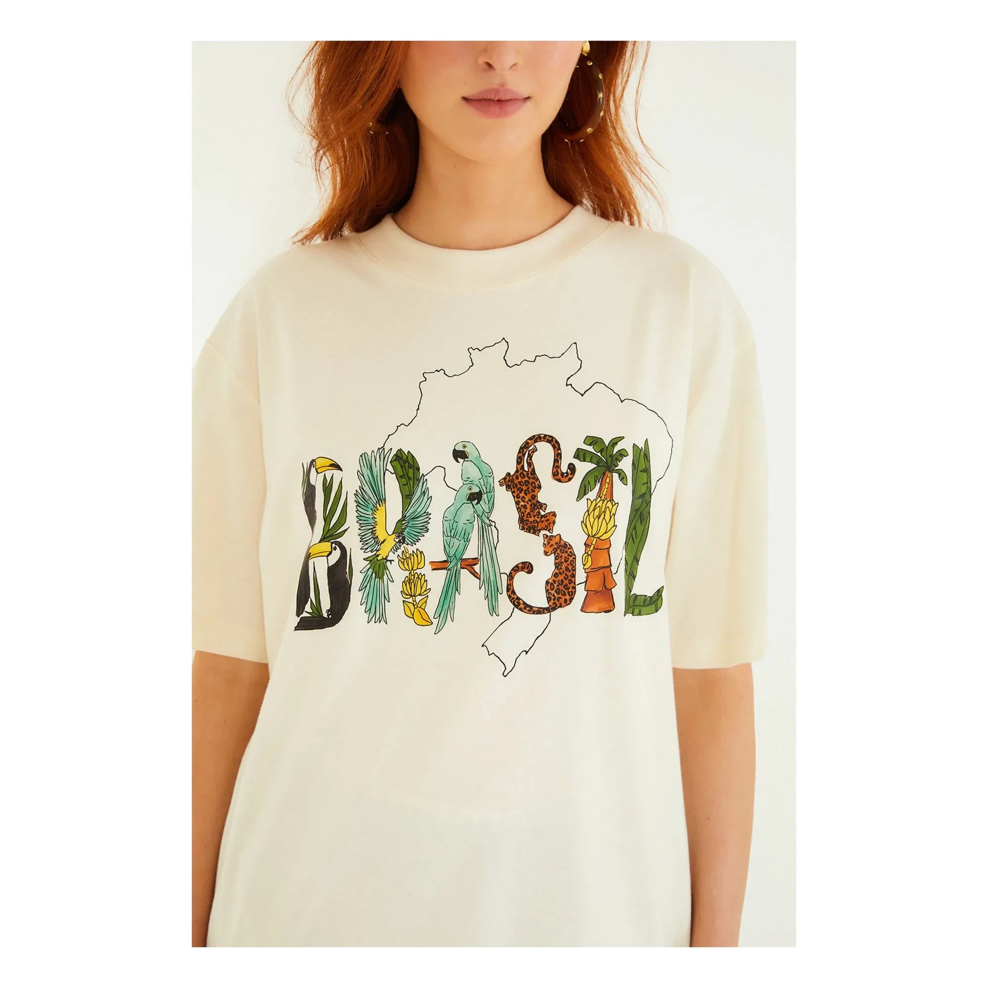 Farm Rio - Brasil Camiseta | Crudo