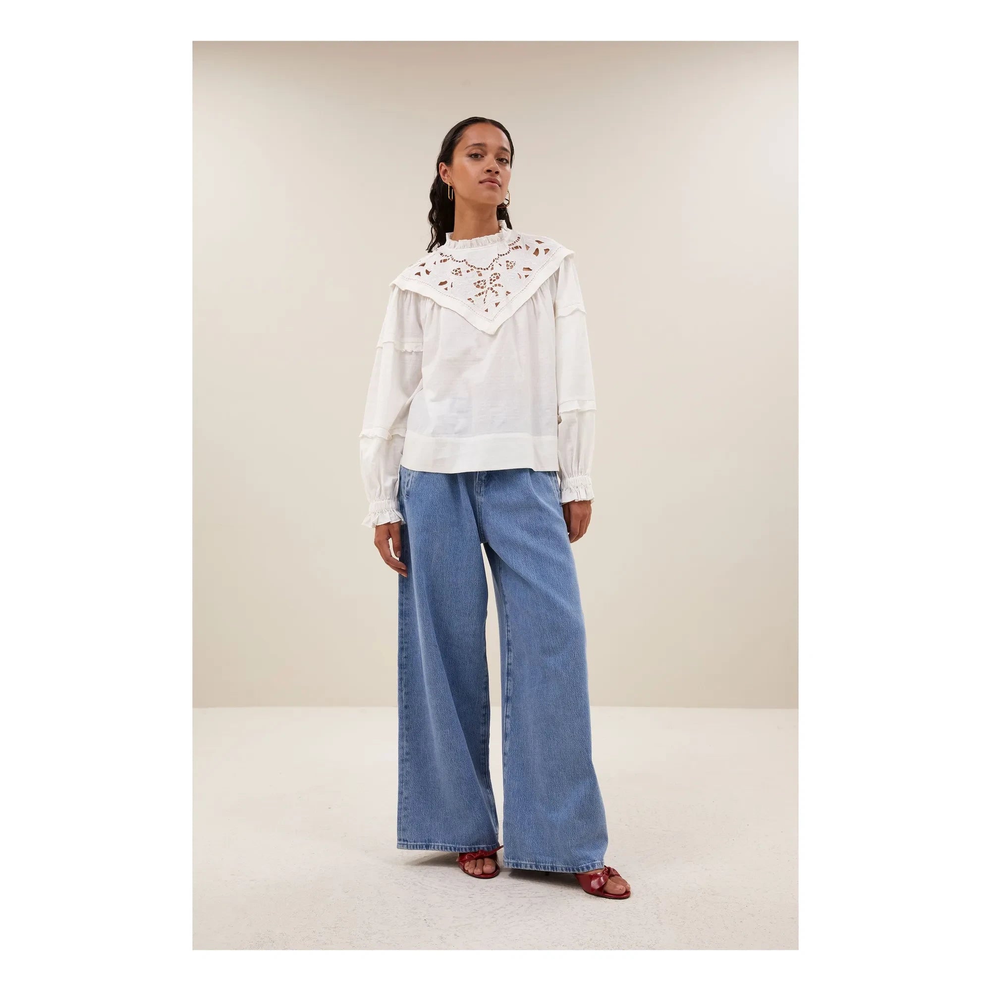 Blusa Bowie de Algodón By Bar | Blanco