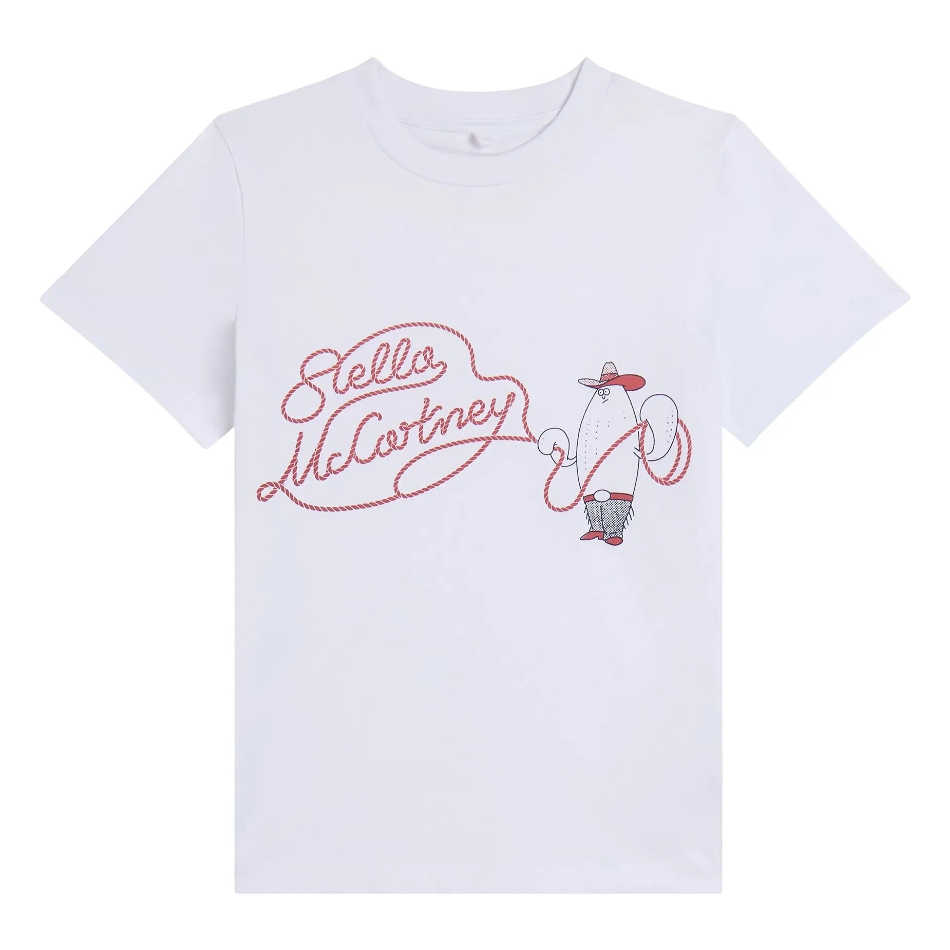 Stella McCartney Kids - Lasso Organik Pamuk Tişört | Beyaz