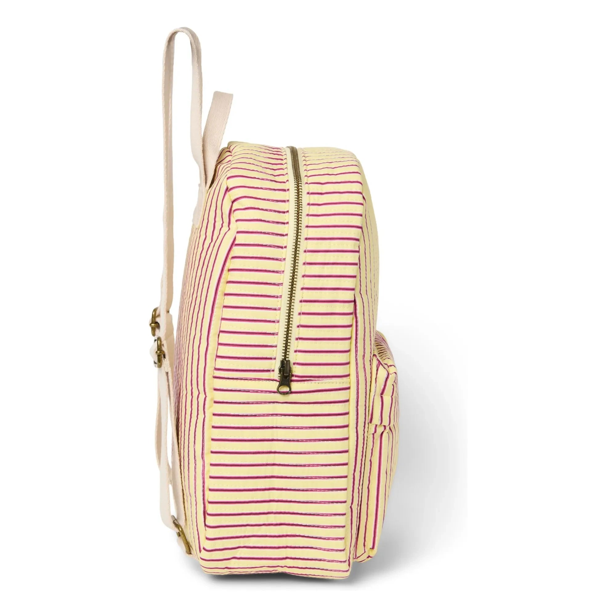 Studio Noos - Mochila de tela a rayas | Amarillo pálido