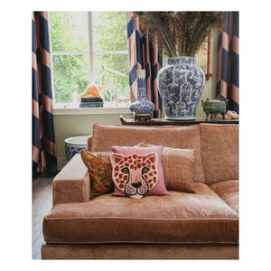 Doing Goods - Pembe leopar kafa yün halı | Pembe