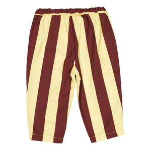 Loir - Pantalón de algodón orgánico a rayas Nini | Burdeos