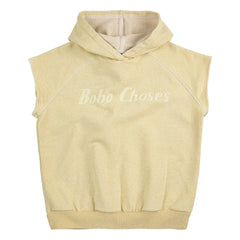 Bobo Choses - Bobo Choses Sudadera Amarilla Sin Mangas con Capucha de Algodón Orgánico