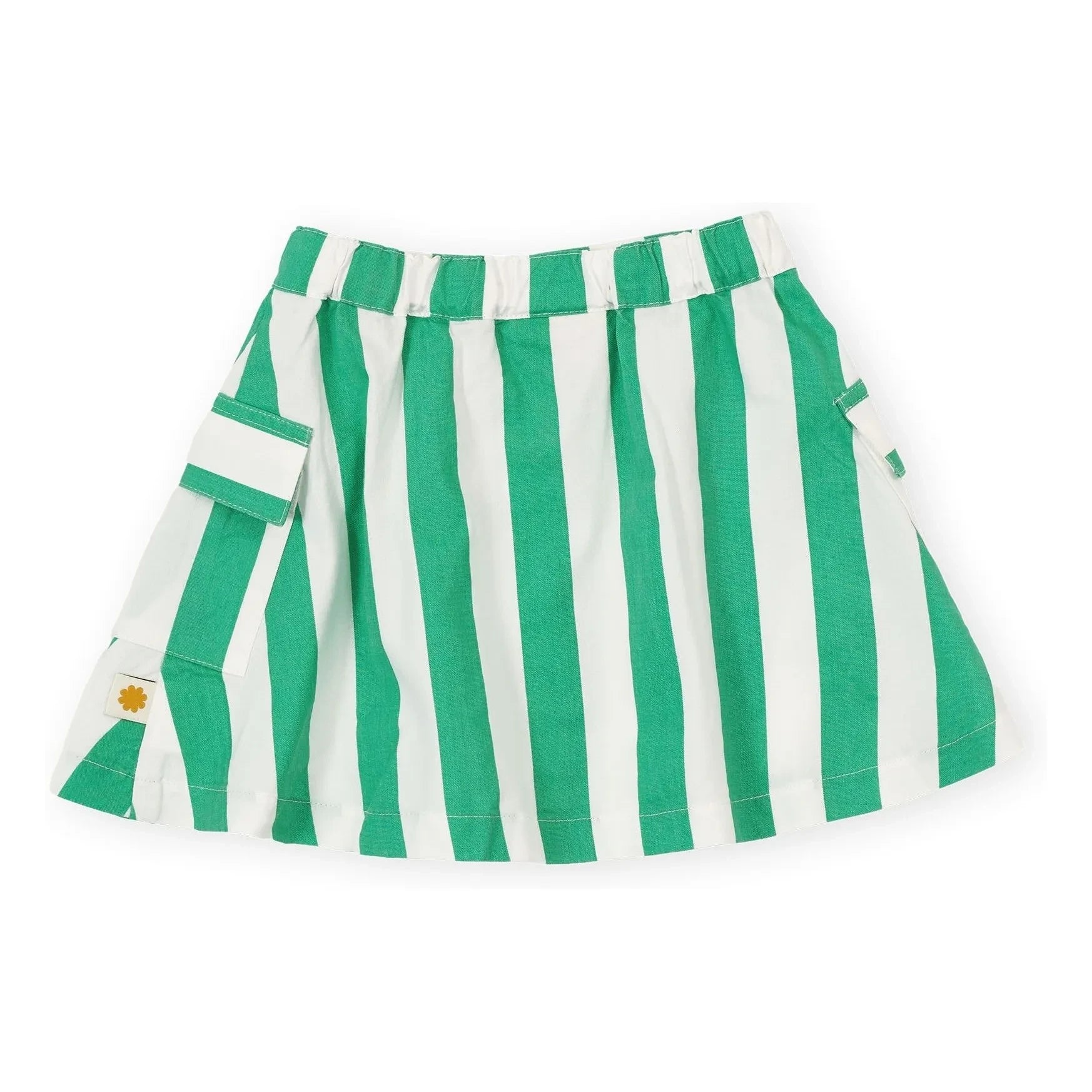 Goldie + Ace - Falda de rayas con bolsillos | Verde