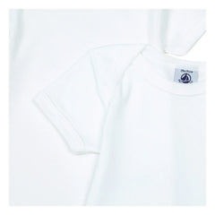 Petit Bateau - Conjunto de 2 peleles de algodón orgánico para bebé | Blanco
