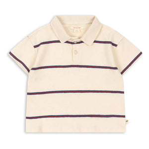 Konges Sløjd - Polo de algodón orgánico a rayas | Beige