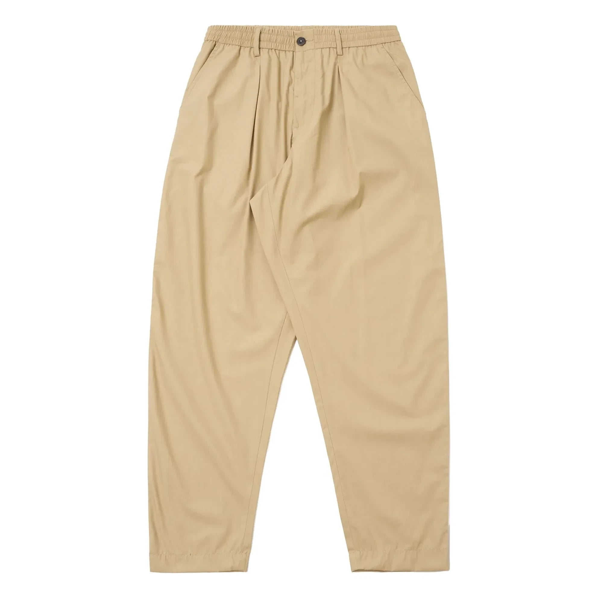 Universal Works - Pantalón de chándal plisado de poliéster técnico | Beige
