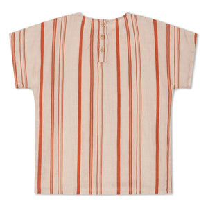 Matona - Camiseta de lino a rayas Easy | Blanco roto
