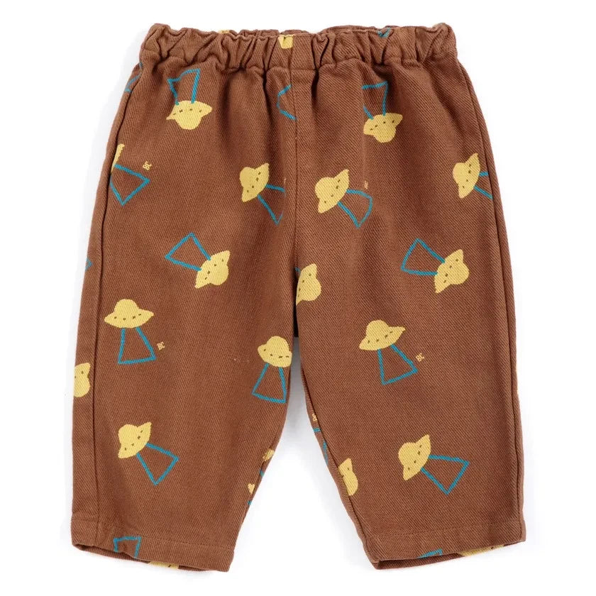 Bobo Choses - Tencel kloş pantolon | Kahverengi