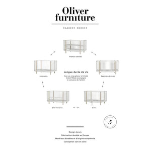 Oliver Furniture - Cama Extensible de Madera - 70 x 140 cm - Roble