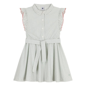 Petit Bateau - Vestido de popelín de algodón orgánico Blotilde | Blanco