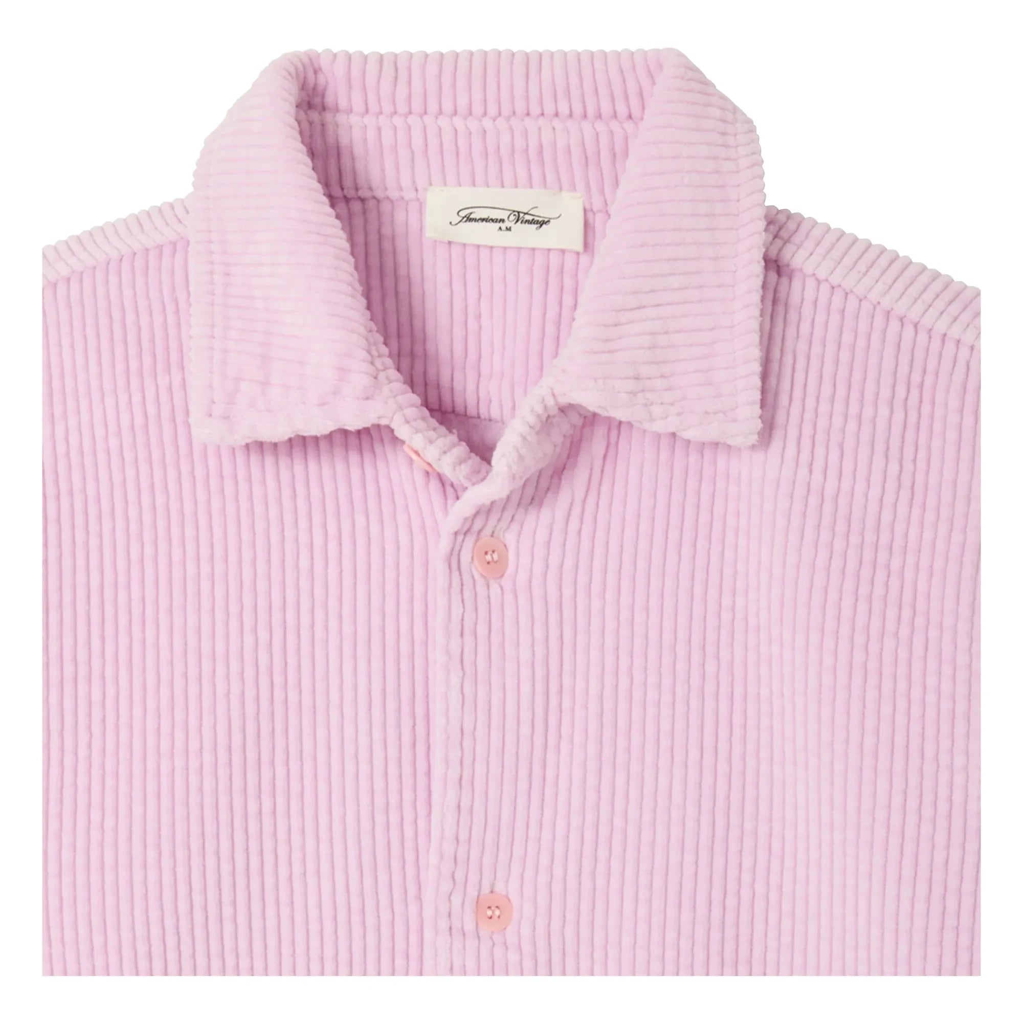 American Vintage - Camisa de Pana de Algodón Orgánico Padow | Rosa Palo
