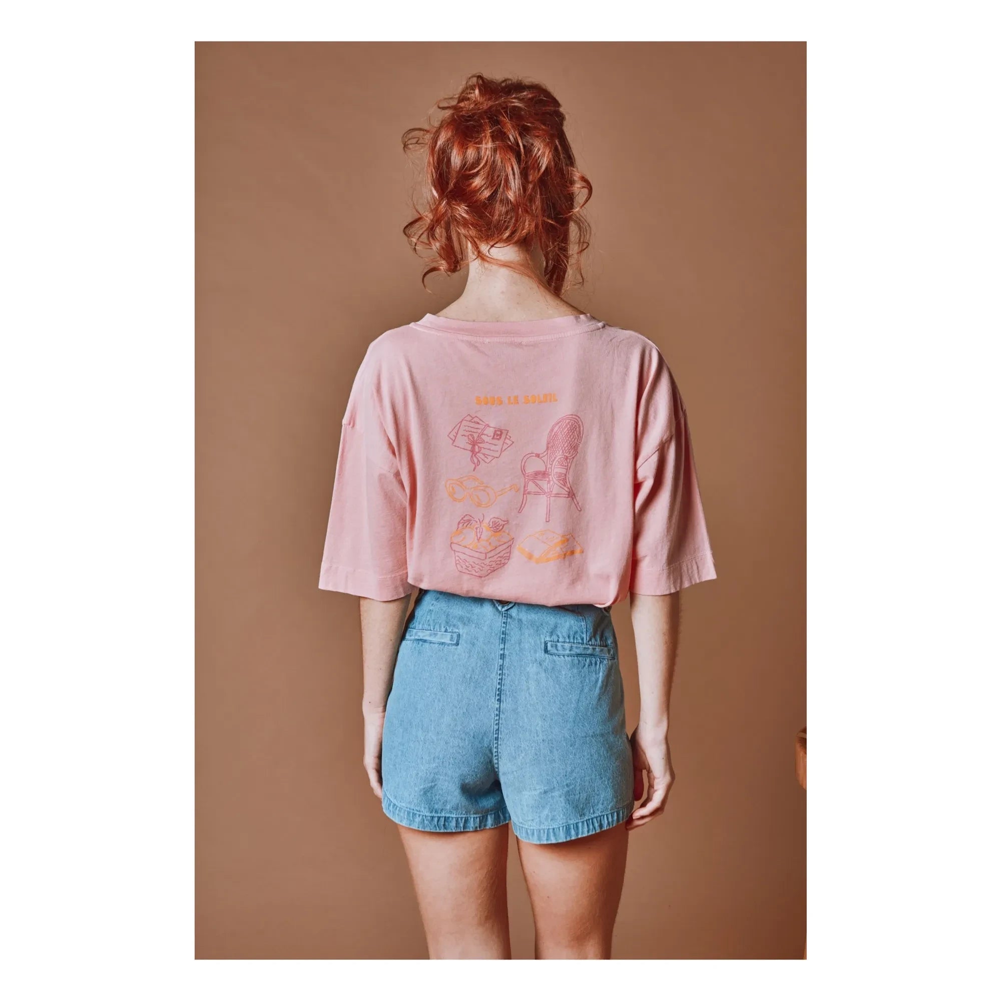 Emile et Ida - Camiseta Soleil de algodón orgánico | Rosa