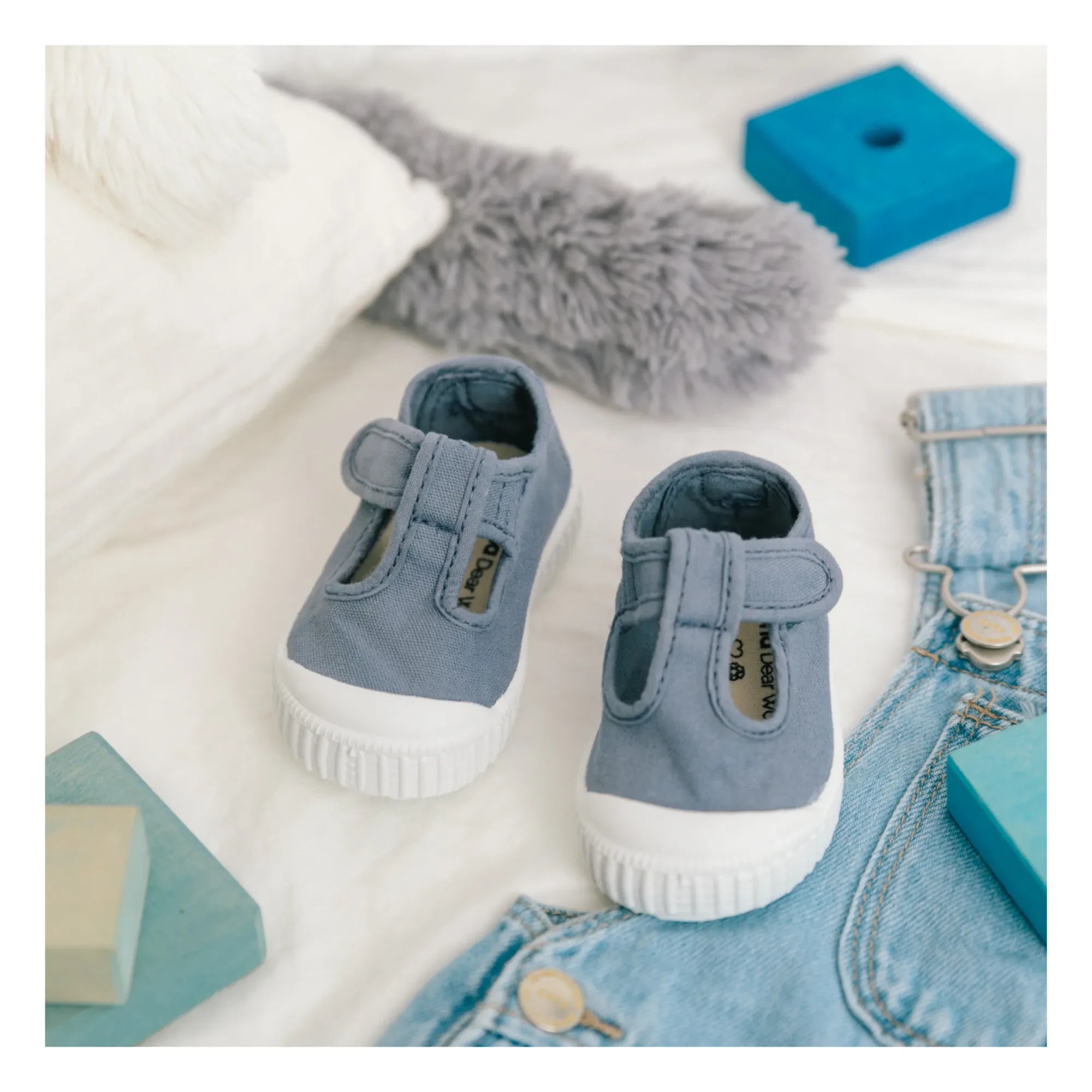 Victoria - Sandalias deportivas de lona con velcro | Azul